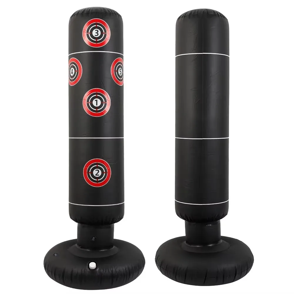 Надувной боксерский мешок для снятия стресса 160 см стоячий с песком герметичный