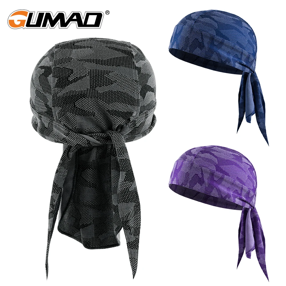 

Summer Mesh knitted Breathable Running Cap Sport Pirate Hat Cycling Headgear Workout Head scarf Bike Beanie Riding Hat Women Men