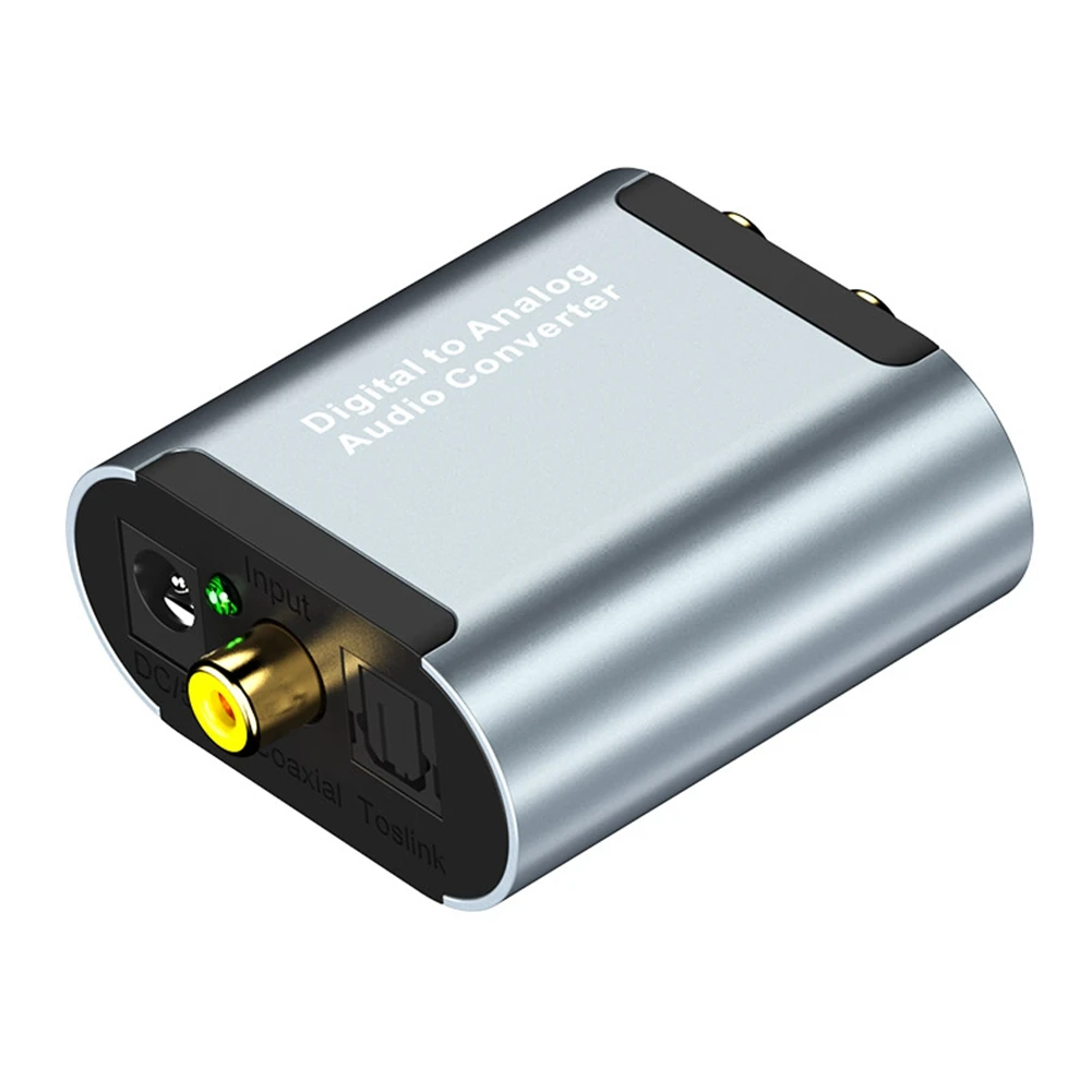 

Optical Digital Stereo Audio Amplifier Digital to Analog Audio Converter Toslink Coaxial to RCA R/L 3.5 Jack Adapter