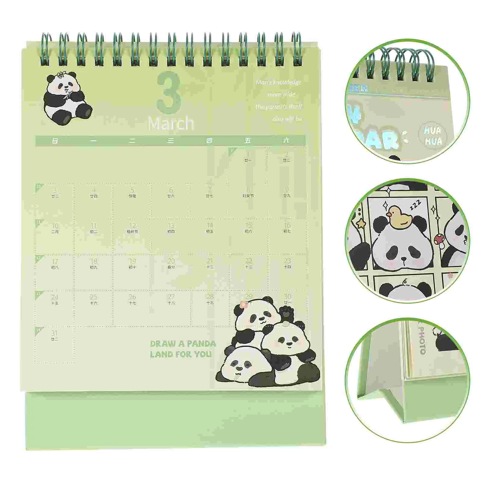 

Standing Calendar Desk Office Decor Desktop Month Table Decorations Cute Delicate Accessory