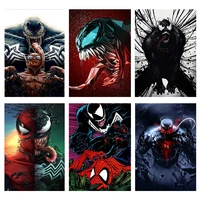 diy diamond painting marvel venom let there carnage movie cross stitch kit full drill diamond embroidery home decor gift ll162