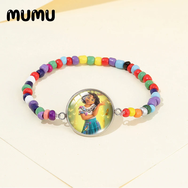 

2022 New Encanto Bracelet Luisa Mirabel Colorful Seed Beads Bracelets Glass Dome Jewelry Children Gifts