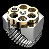 cool design nano craft death revolver rings revolver bullet roulette jewelry mens boyfriend anniversary accessories