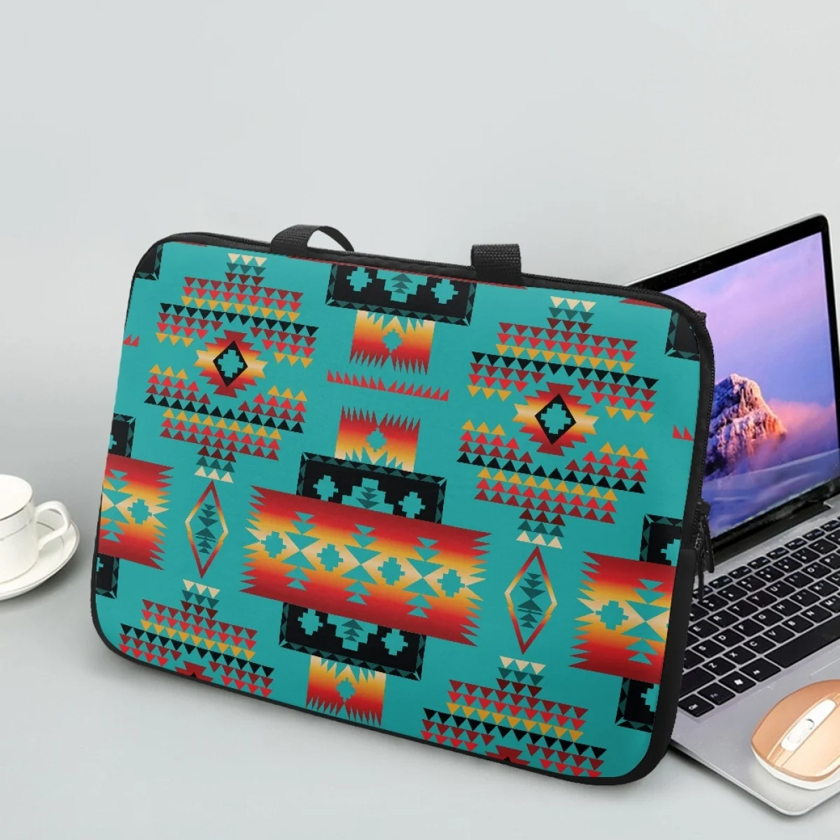 

New American Tribal Print Fashion Tablet Case Creative Geometric Pattern Laptop Bag Computer Accessories Notebook Cover Handbags