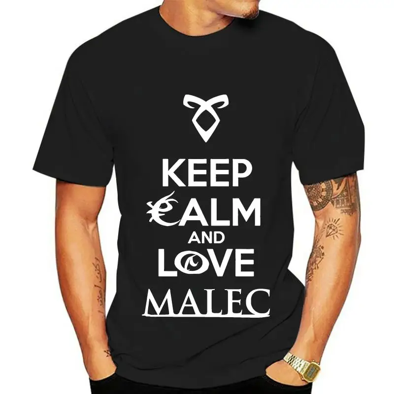 

quality fashion short sleeve men tshirt Shadowhunters The mortal instruments Keep calm and love malec Magnus Bane idea tshirt