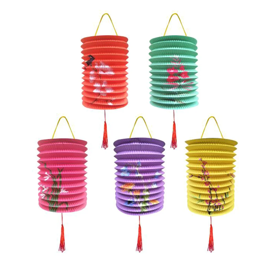 

10 Pcs Projector Paper Lanterns Party Supplies Chinese Organ Hanging Decorative Child