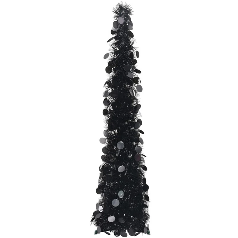 

Tree Christmas Trees Tinsel Xmashalloween Artificial Blacktall Large Holiday Decorations Coastal Collapsible Slim Sisal