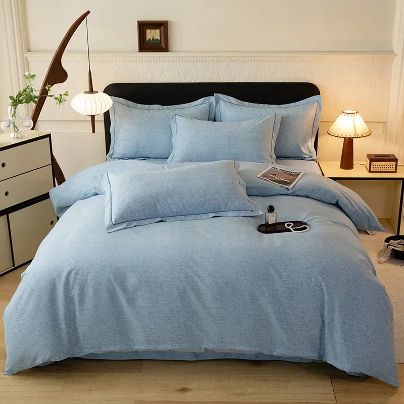 2024 новый легкий роскошный однотонный комплект из четырех предметов утолщенного