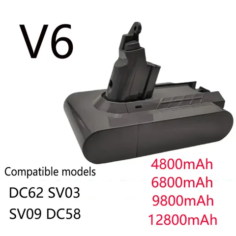 Аккумулятор для Dyson V6 21.6В 4800/6800/9800/12800 мАч