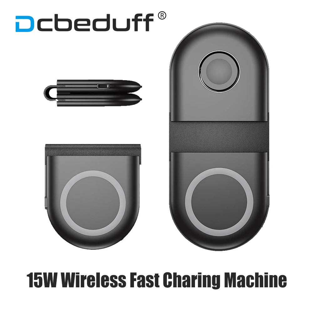 

Original Magnetic Wireless Charger For Android iPhone 13 12 11 Pro X XS AirPods Pro iWatch Dual 15W Fast Charging Dock Station