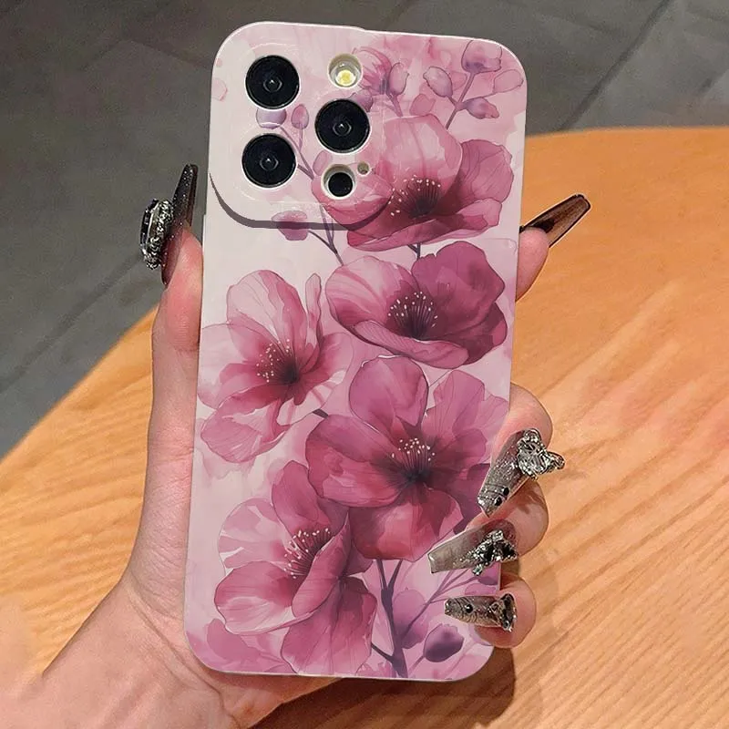 Фото Для Xiaomi Poco F7 F6 F5 Pro 5G Чехол Яркий цветочный узор Силиконовый чехол для телефона Poco X7 X6 X5 X3 M6 Pro Мягкий ТПУ Funda №2