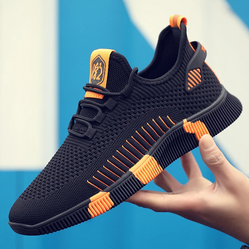 

Trendy Men's Casual Shoes Spring Summer New Fly Woven Male Sneaker Mesh Breathable Outdoor Sports Men Vulcanized Shoes Sneakers