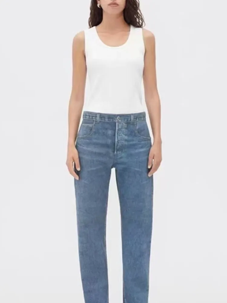 

New Summer Women's Sports Undershirt Tank Top All-match U-neck Solid Color Slim Stretch Lady Sling Camis 2023 Summer Models