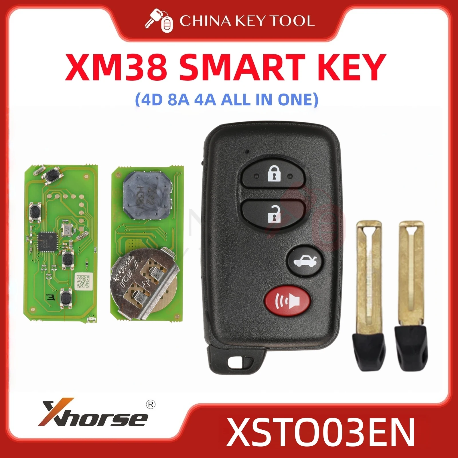 

Xhorse XM38 Smart Key Remote 4D 8A 4A «все в одном» для Toyota Lexus: XSTO03EN глобальная версия с логотипом