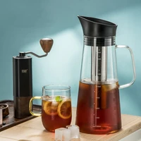 home cold brew coffee maker kettle stylish transparent coffee pot set protable gift japanese japones cafe kitchen coffeeware