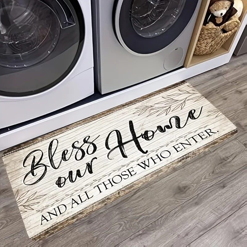 1 шт. нескользящий фланелевый коврик для кухни с принтом дерева