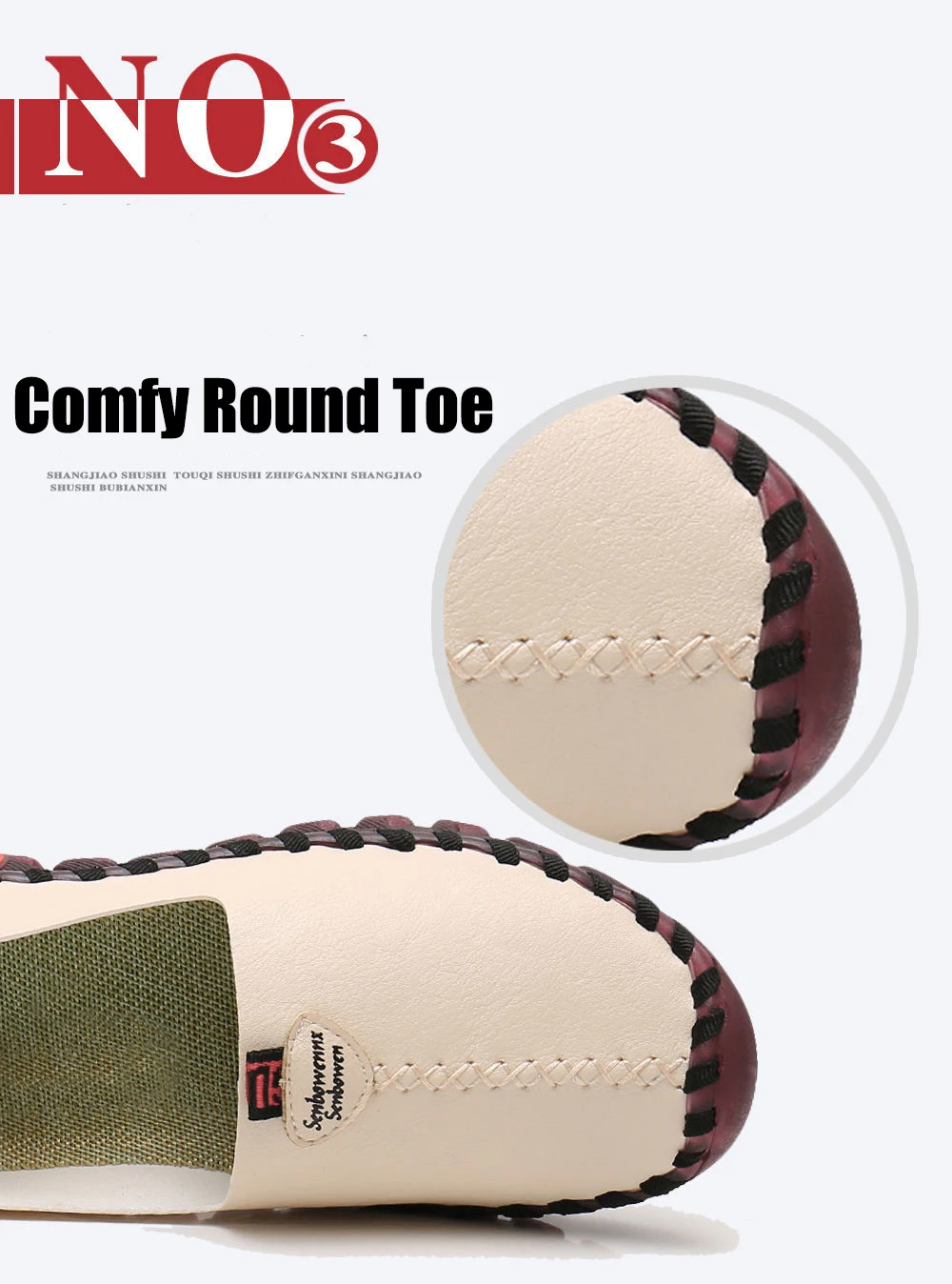 Wide Fit Thick Sole Flats Korean Style Shoes For Women Cozy Leather Slip On Shoes Pregnant Woman Maternity Shoes Women's Loafers