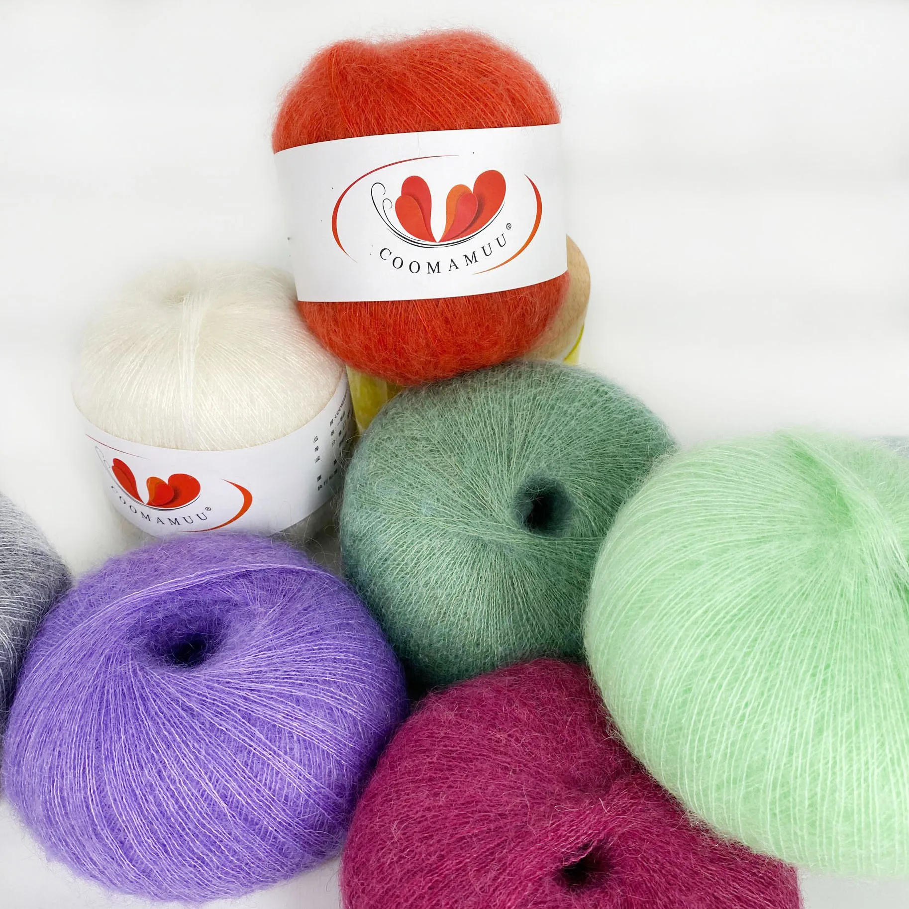 

50G New Brand Super Thin Mohair Yarn Baby Soft Knitting Yarn for Crocheting Sweater 320Meters 0.9mm ilos para tejer dedelgado