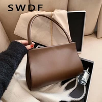 swdf single shoulder bags for woman solid color armpit bagute bag vintage luxury leather woman handbag french simple female bag