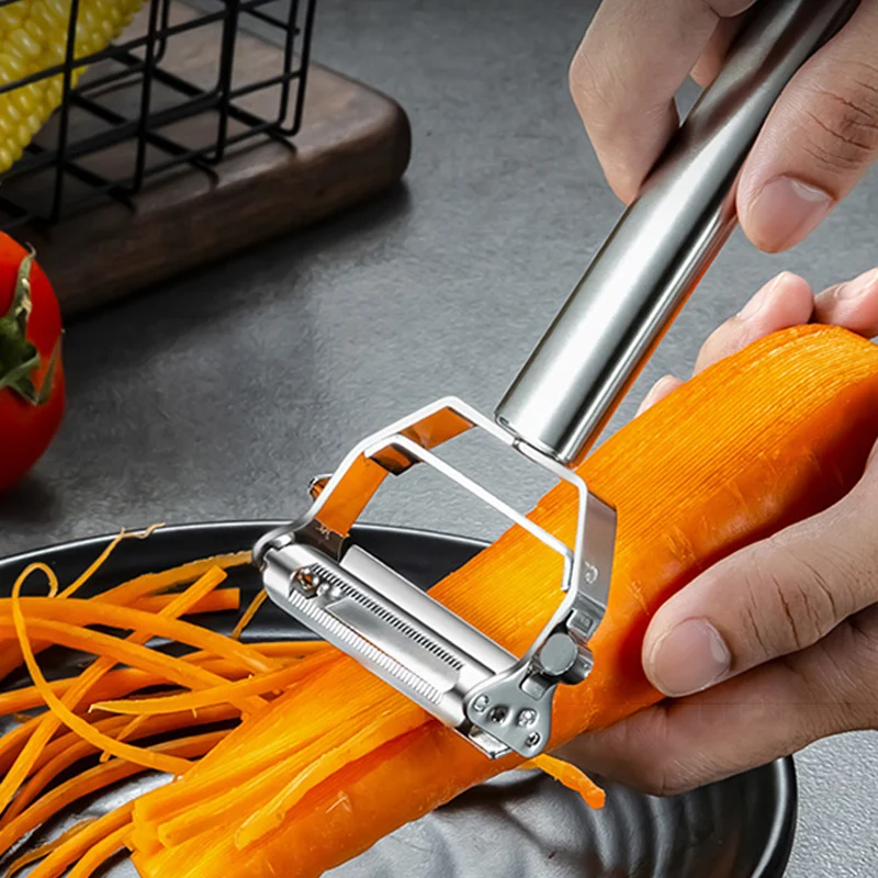 

Stainless Steel Peeler Two Blades Vegetable Peeler Slicer Cucumber Carrot Grater Julienne Fruit Peeler Kitchen Tools Accessories