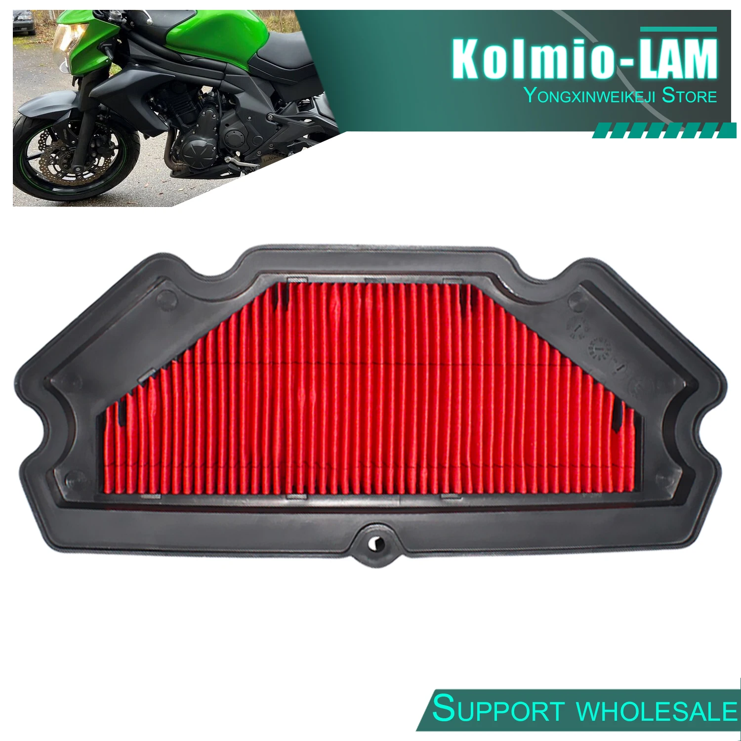 

Air Filter Cleaner Element For Kawasaki ER6N ER6F ER-6N ER-6F ER 6F 6N EX650 Ninja EX 650 650R 2012 2013 2014 2015 2016
