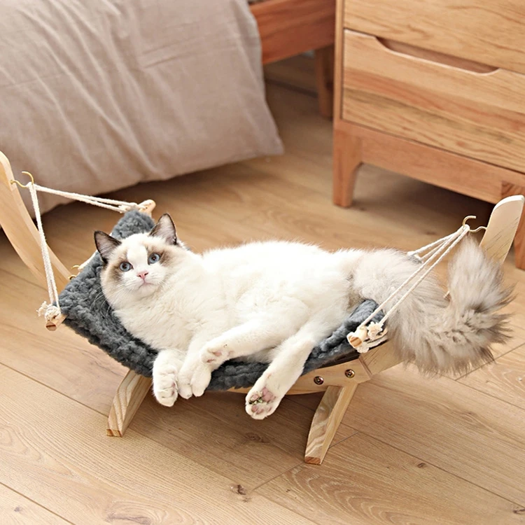 

2021 Travel Customized Cat Hammock Bed Adjustable Removable Cats Bed