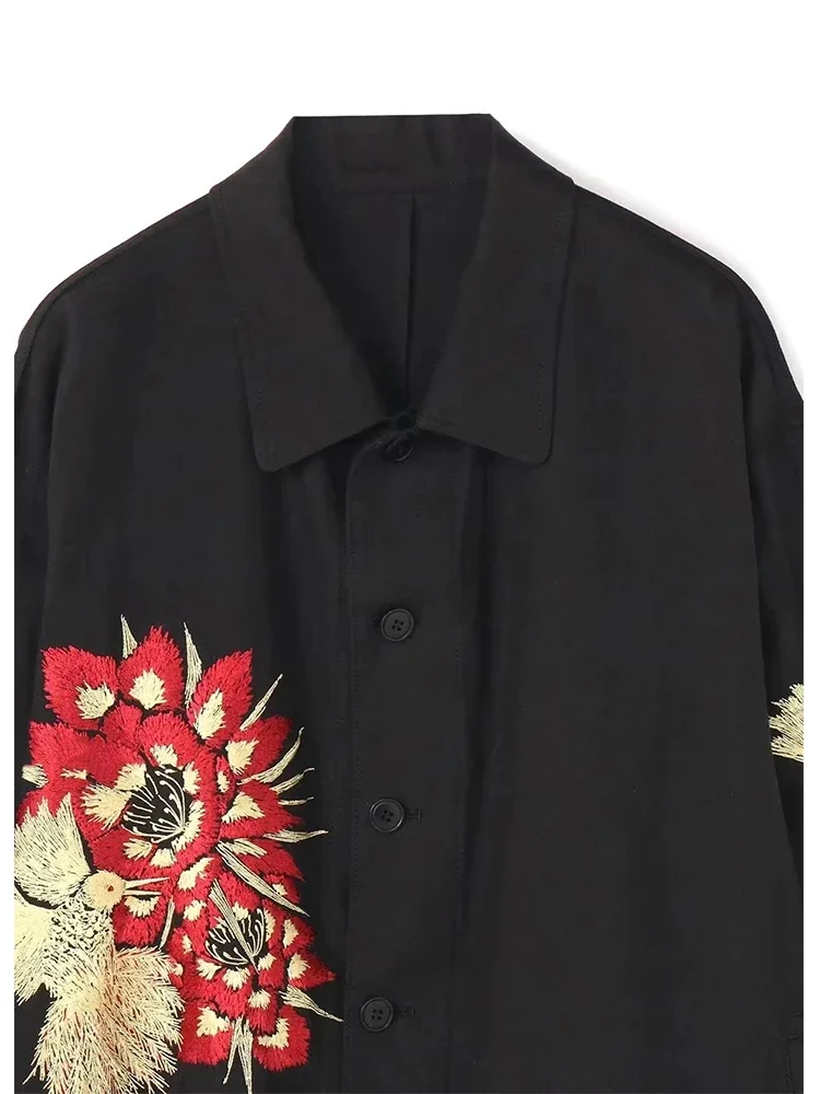 Мужской тренчкот с вышивкой большие размеры