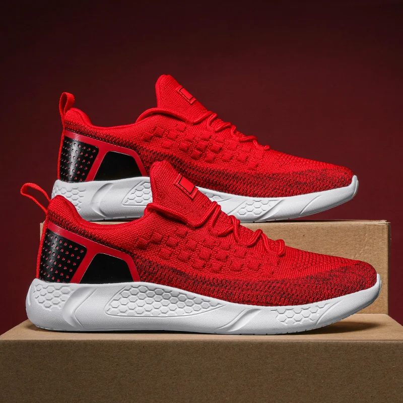 New 2022 Men Sneakers Summer Lightweigh Race Running Shoe Non-slip Concise Top Quality Comfort Increase Men Jogging Sports Shoes