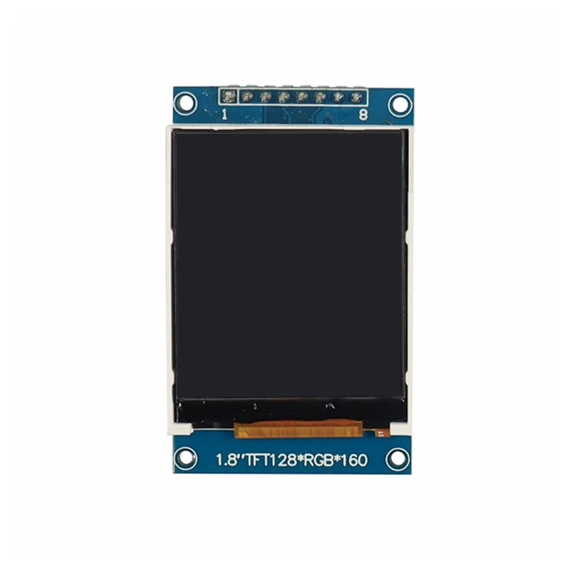 

128*160 ST7735 Drive IC SPI Serial Port 8Pin 2.54MM Pitch Colourful Screen Display 3.3V 1.77 inch TFT LCD Screen