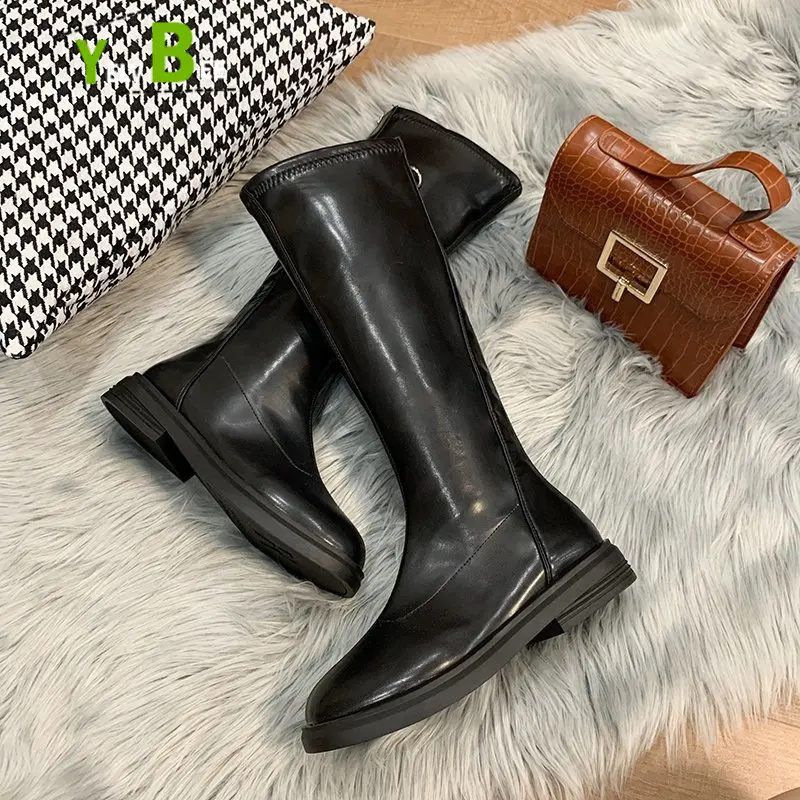 

Women Chelsea Warm Women Cotton Boots Flat Platform Heels Casual Goth Knee High Mujer Zapatillas Luxury Brand Winter Lady Botas
