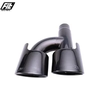 1set 2 3 lr black stainless steel car exhaust tip car exhaust muffler pipe amg style suitable for mercedes benz amg c63 c65