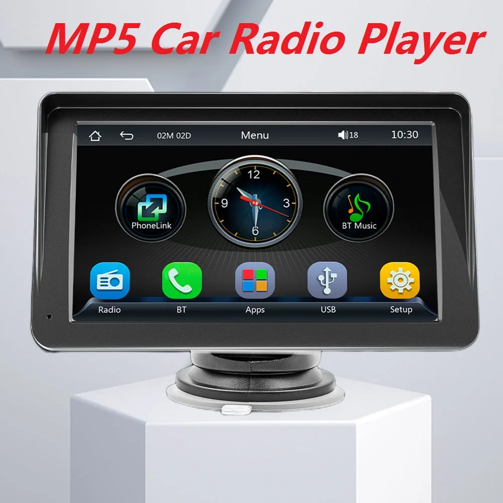 

Беспроводной автомобильный мультимедийный плеер Carplay Android с голосовым управлением, 7-дюймовым FM-радио, сенсорным экраном, портативная автомобильная стереосистема, встроенный динамик