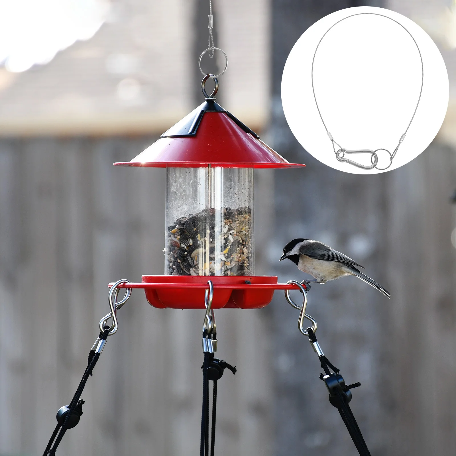 

6pcs Strap Cord Safety Tether Wire Outdoor Cable Tether Strap Stainless Steel Cable Tether Marine Safety Wire