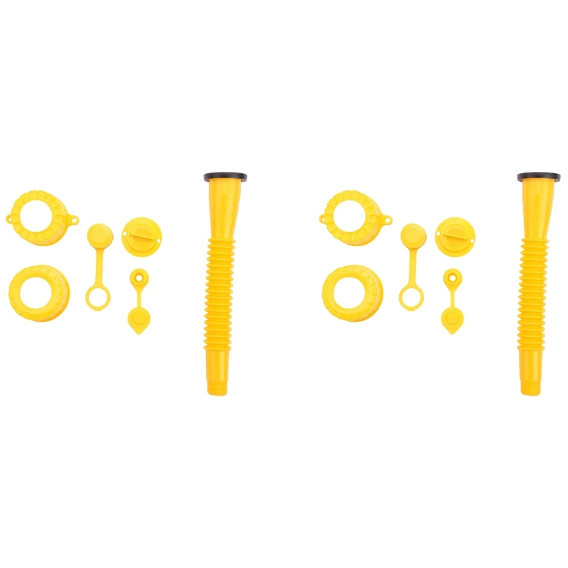 2Sets Gas Can Spout Replacement, Gas Can Nozzle Gas Can Spout Replacement Kit,For Most 1/2/5/10 Gallon Oil Cans