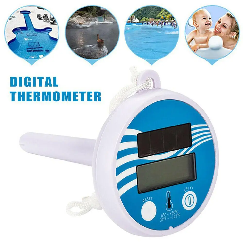 

Digital Spa Thermometer Solar Powered Outdoor Floating Waterproof Rainproof Swimming Pool Thermometer Instrument Tools