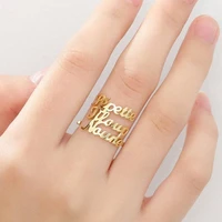 personalized rings for women custom names jewelry stainless steel valentines day gifts anillos de acero inoxidable para mujer