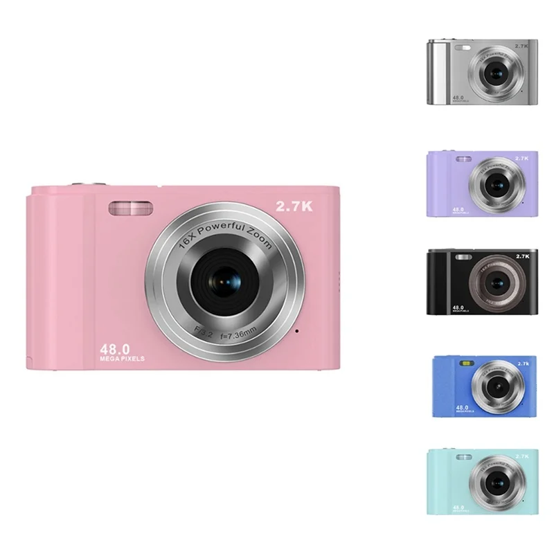 

Digital Camera 2.7K HD 48MP Vlogging Camera 48MP With 16X Digital Zoom Suitable For Children And Teens Free shipping