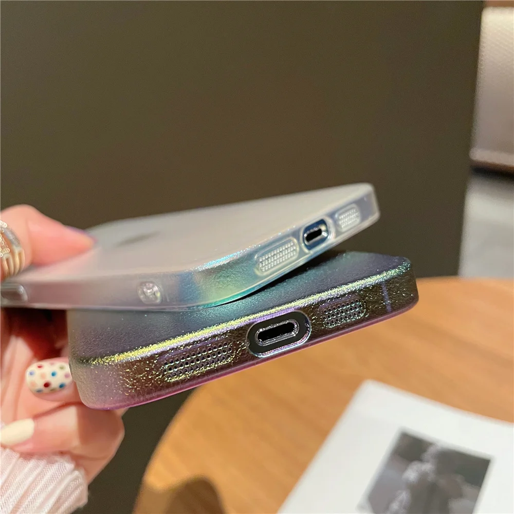 Роскошный градиентный Радужный чехол для телефона apple iphone 12 pro max 13 Жесткие