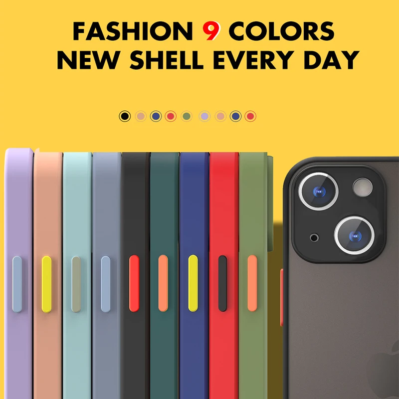 astubia square transparent frosted phone case for iphone 12 11 13 pro max mini xs max xr x 8 7 plus se 2020 cover free global shipping