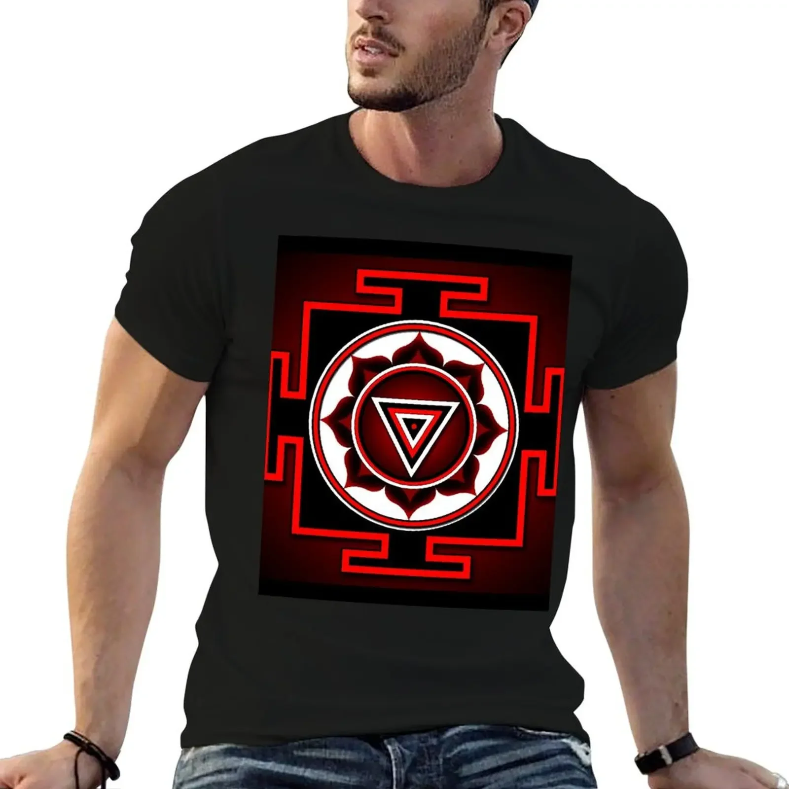 Футболка Kali Yantra винтажные футболки дизайнерские рубашки большого размера для
