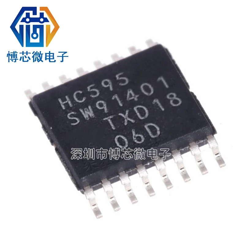 10 шт. 74HC595PW,118 74HC595PW SMD TSSOP-16 трехступенчатый регистр переключения последовательно в параллельный, последовательный 74HC