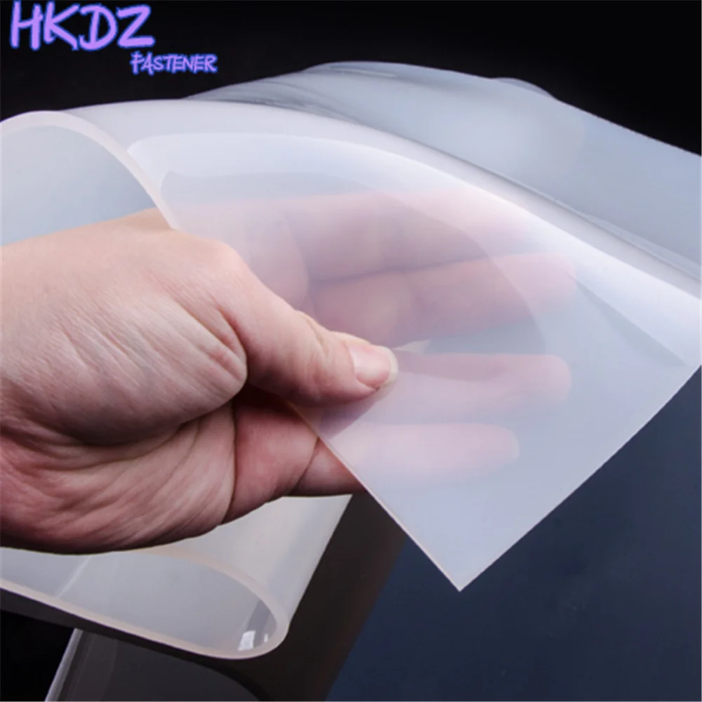 

Силиконовый резиновый лист 500x500 мм Прозрачный Полупрозрачный коврик с высокой термостойкостью резиновый коврик