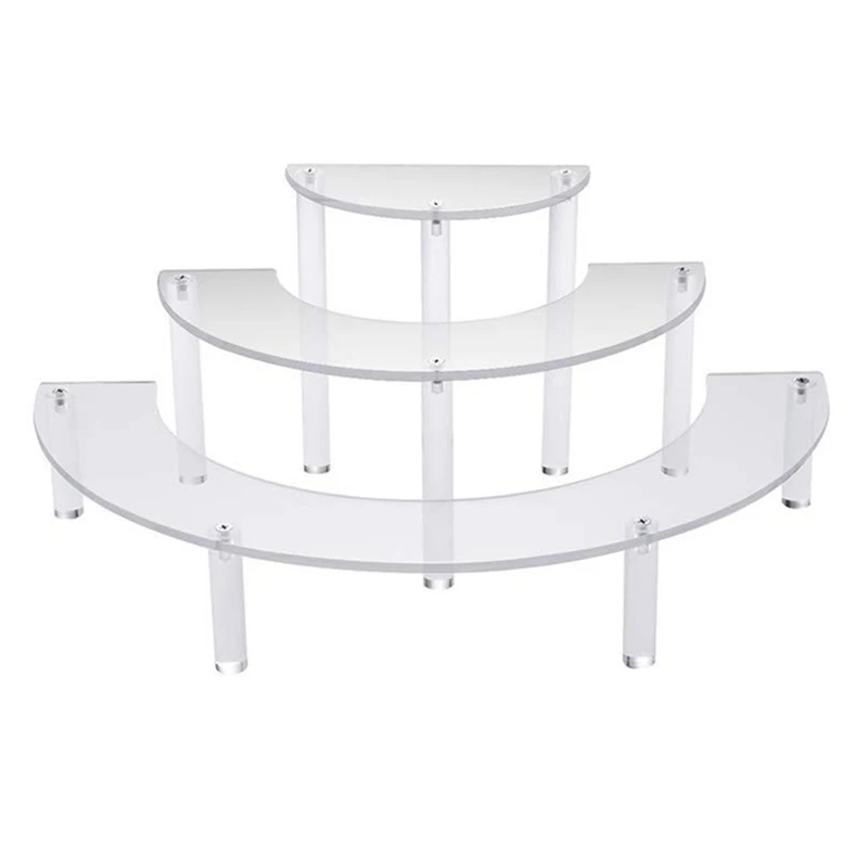 

2Pcs Transparent Removable Acrylic Cake Display Stand for Party Round Cupcake Holder Wedding Birthday Party Decoration