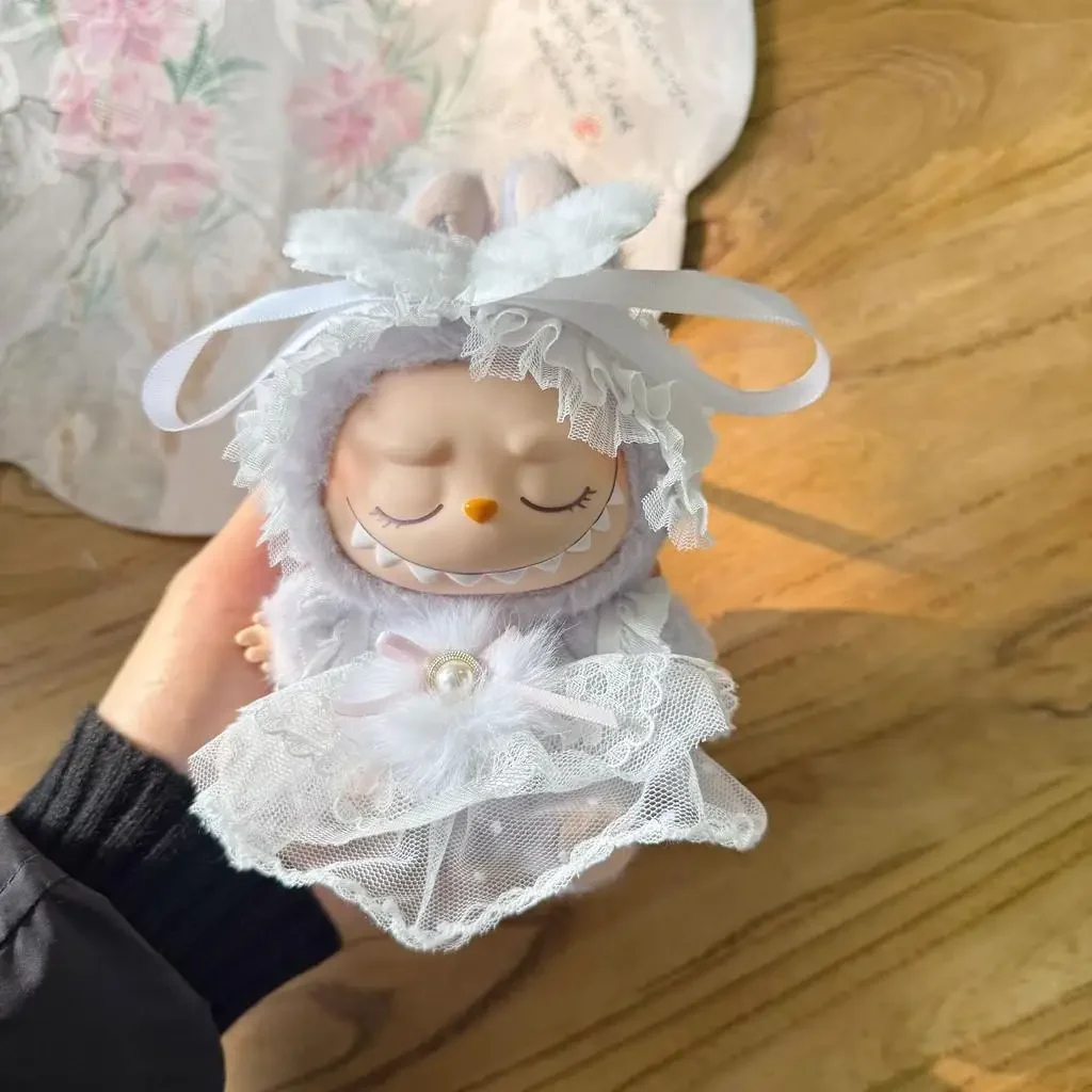 Мини-кукольная одежда аксессуары для 15-17 см Labubu Idol V1 V2 10 хлопковая кукла белый