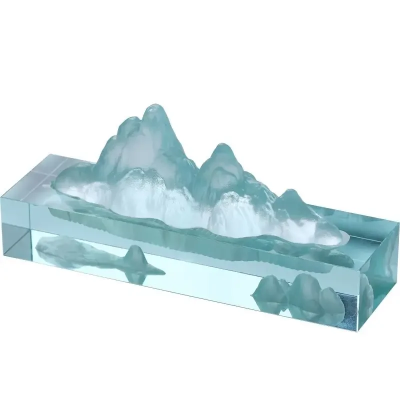 Стеклянное пейзажное украшение проволочная наклейка курильница лежачая дымовая