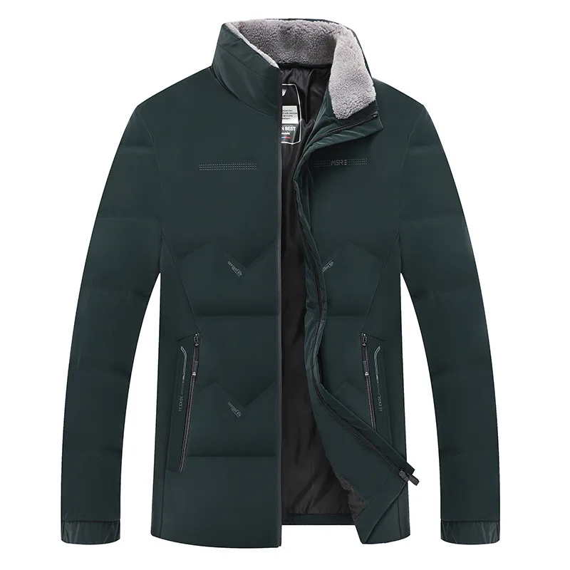 New Autumn/Winter 2022 90 White Eiderdown Solid Color Standing Collar Down Jacket Light Down Jacket with Thick Men's Coat