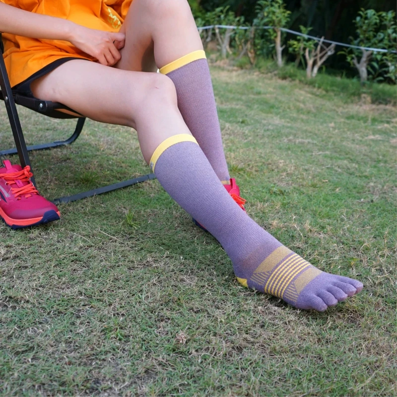 Женские носки Injinji с пятью пальцами высокие женские coolmax для пеших прогулок по