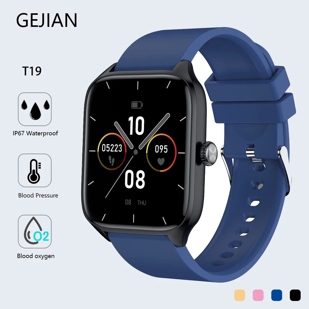 

GEJIAN New T19 Men's and Women Smart Watch Dual Mode Intelligent Bluetooth Call NFC Heart Rate Sleep Monitoring Multi Sport Mode