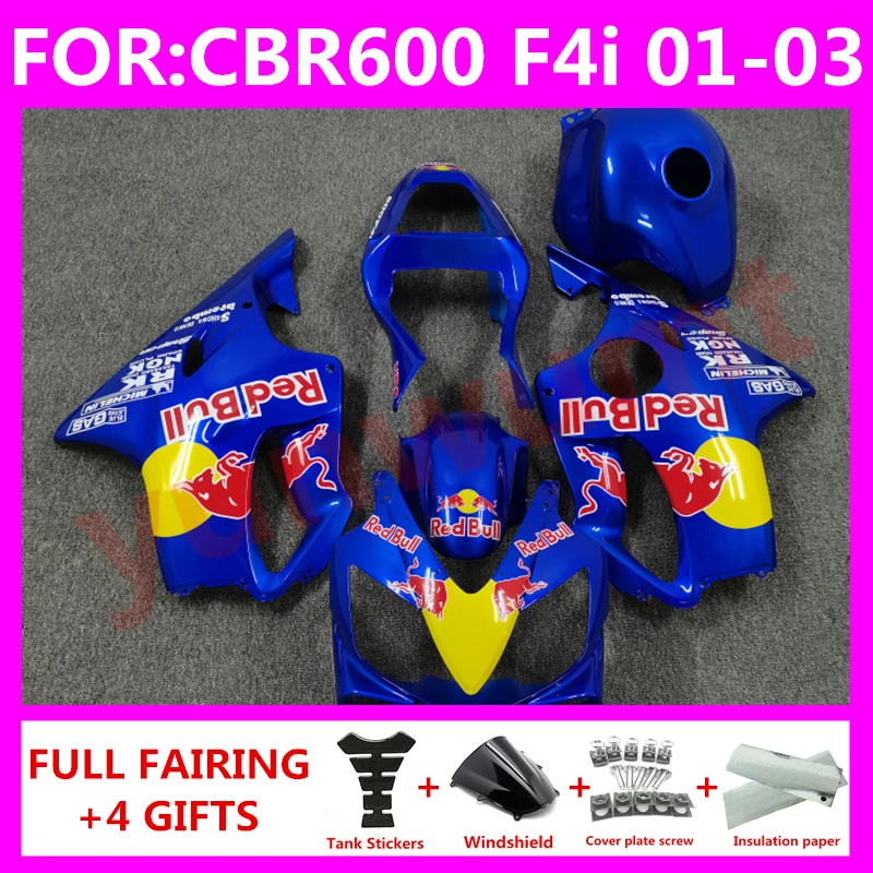 Новый комплект обтекателей для литья под давлением подходит HONDA CBR 600 F4i 01 02 03 CBR600