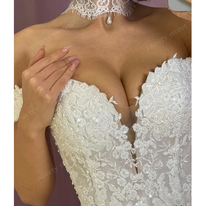 Фото Изящное свадебное платье из органзы с вышивкой, А-силуэт, длина в пол, без рукавов, с вырезом-лодочкой, на заказ, для невесты, Vestido De Novia №3